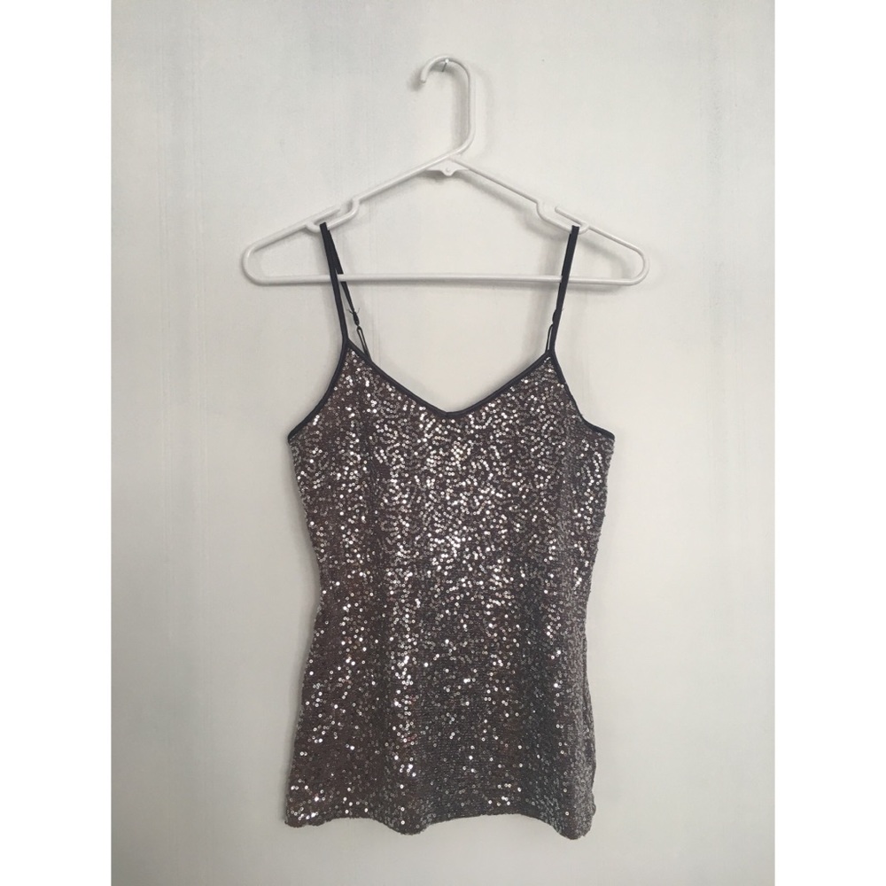 EXPRESS V Neck Sequin Cami